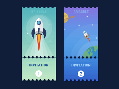 Dribbble invite app illustrations invite ui