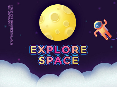 Exploring space-monster app illustrations space