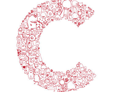 Monster C alphabet c creatures letter monsters typography