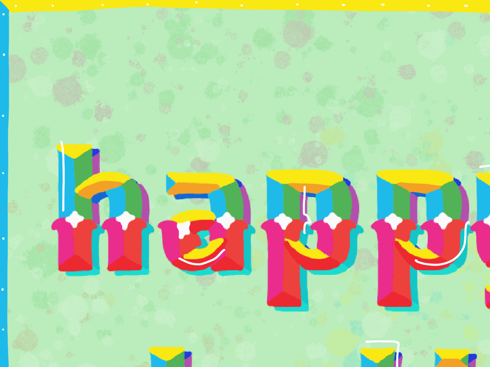 🎨Holi Hai 🎨 2d animation app color design drawing flat illustration fun graphic design hand drawn hand lettering illustration ipad pro lettering procreate type typography typography design ui