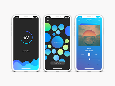 Mood (Music Playlist Concept App) app colors creative design landing mood music new page playlist product tyco