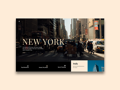 Concept of NYC Go Page daily landing new nyc page sketch ui ux uxui york