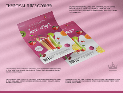Royal Juice Corner Flyer Design banner branding design flyer flyer design graphic design post printing social media post social media post design