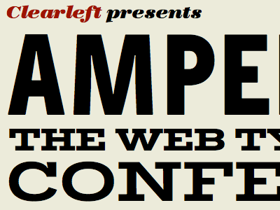 Ampe... fat face gothic slab serif typography