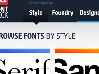 Browse fonts by style fontdeck