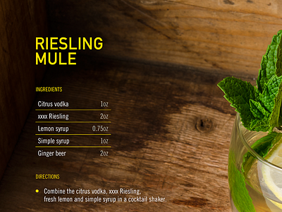 Riesling Mule alcohol drink photo picture wine