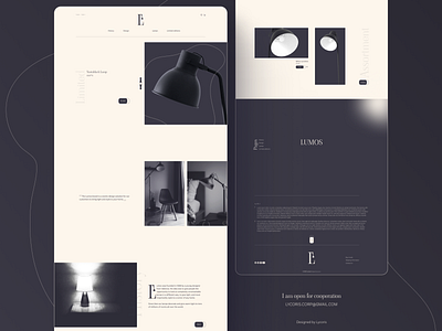 UI/UX | Lumos Lighting Shop | e-commerce 2022 branding design e commerce lamp logo minimalistic typography ui uiux ux web web design