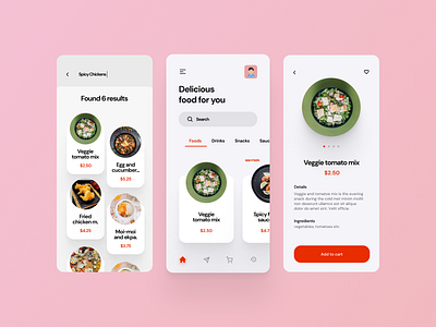 Foodcrush - Online food order concept UI design