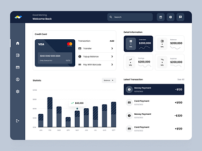 Finance dashboard concept UI design