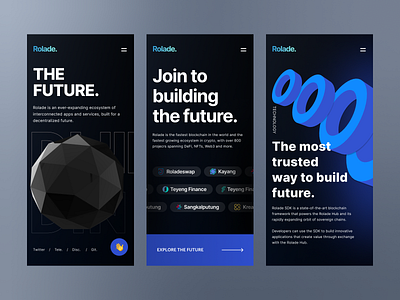 Rolade - NFT marketplace app concept UI design