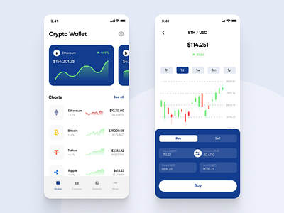Crypto wallet concept UI design figma minimal product design ui user experience user interface ux