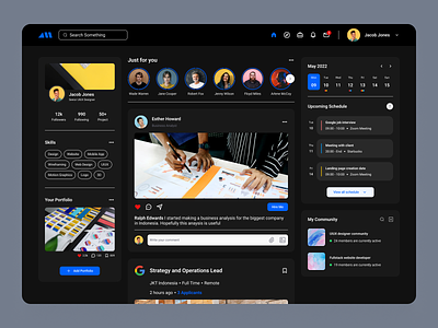 Portfolio sharing platform concept UI design