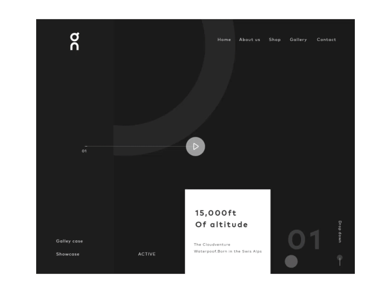 ON Shoes design motion redesign transition ui ux web design