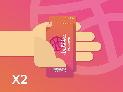 2X Dribbble Invitations