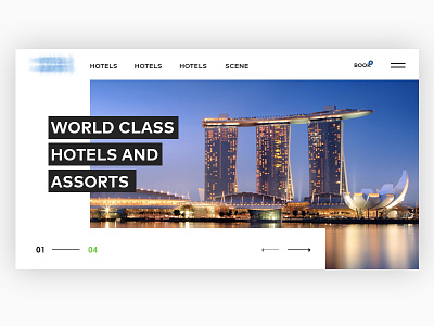 World Class Hotels And Assorts hotels landing ui ux