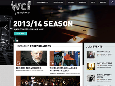 WCF Symphony Website