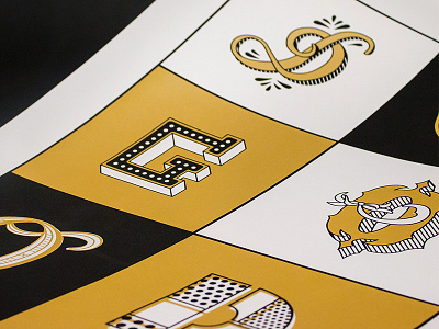 Do Good Detail black cincinnati gold poster screenprint typography white