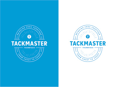 Tackmaster badge blue brand brand and identity branding design identity iterations logo mark
