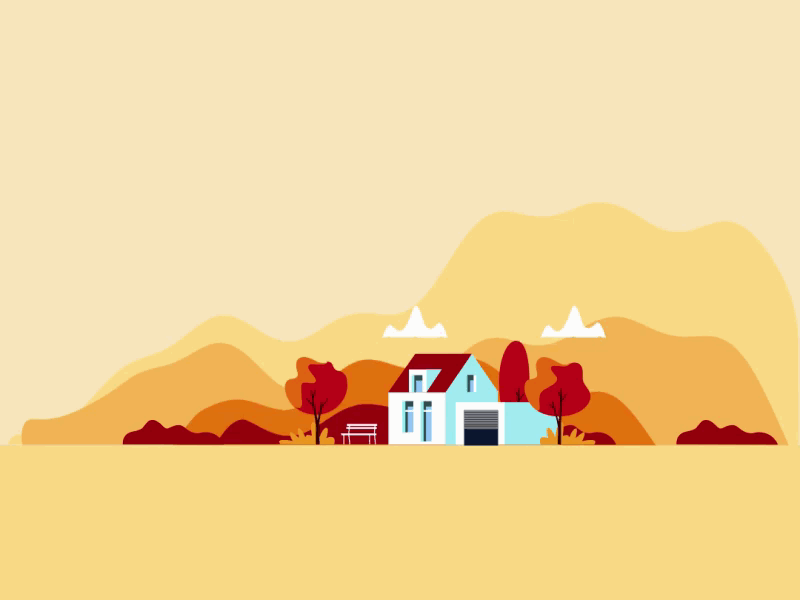 house loop 2d aftereffects animation illustration illustrator morphs paths