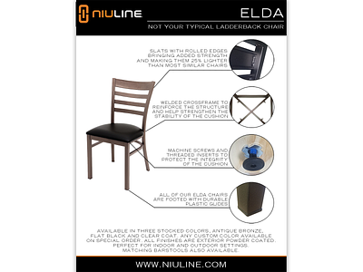 Niuline Elda Chair Selling Points design graphic design marketing photography