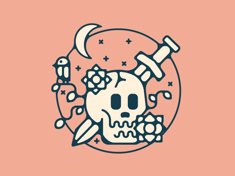 Skull Tee by Mike Hill on Dribbble