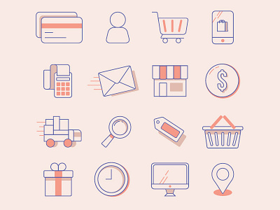 Online Store Icons brand branding icon icons market shop shopping store ui user