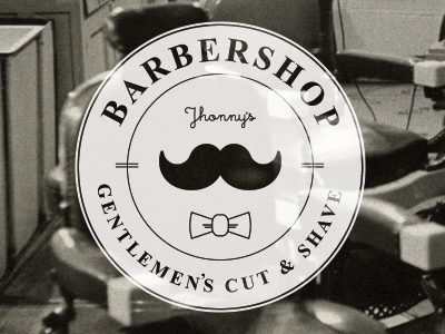 Barber shop label barber barber shop logo branding gentlemens moustache