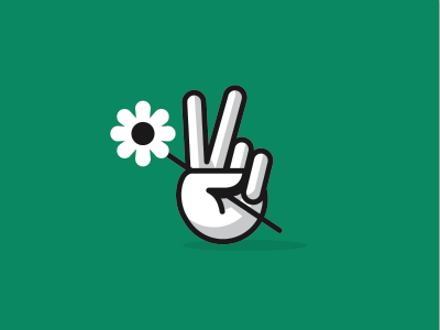 Peace flower icon peace