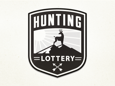 Hunting Logo badge deer game hunting logo