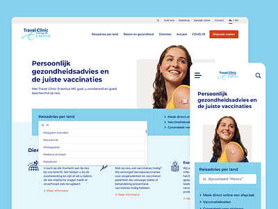 Travel Clinic Website - Erasmus MC