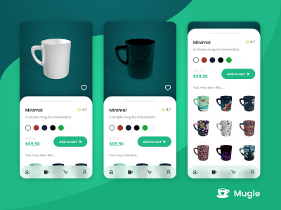 Mugle - Personalized mugs app customization design interaction design mobile mug mug customization mug design mug mockup mugs ui uidesign ux