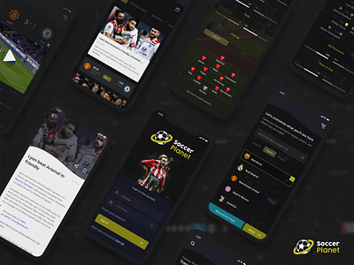 Soccer Planet app app design soccer app sports sports design ui user interface user interface design ux uxdesigner