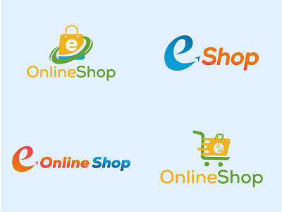 Online Shopping Logo app brandidentity branding branding logo business e commerce ecommerce ecommerce website graphic design logo online shop online shopping online store selling site selling website shopping ui vector