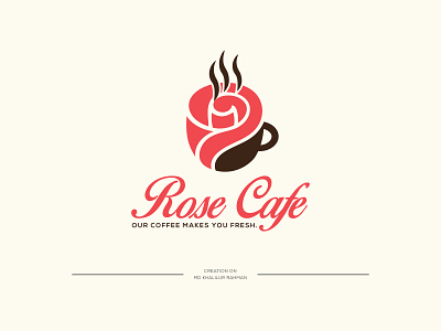 Logo Design brandidentity branding branding logo cafe coffee logo coffee shop creative logo cup of tea graphic design logo modern logo restaurant logo rose rose coffee unique logo