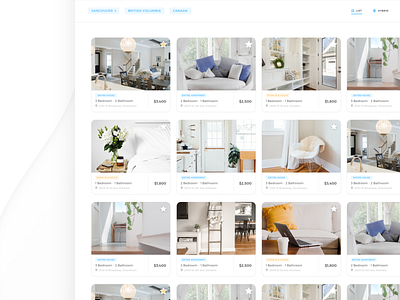 Property Listings Search Results branding cards cards ui minimal property proptech search results simplicity simplistic startup ui ui design user interface web web design webdesign website website design white white space