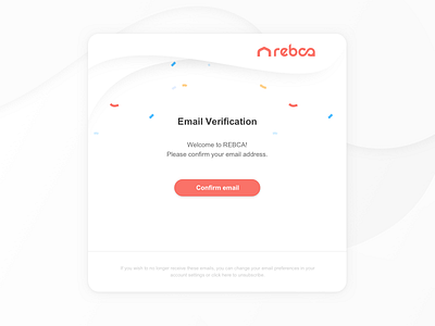 REBCA Branding Assets: Email Notification Template email minimal notification proptech startup