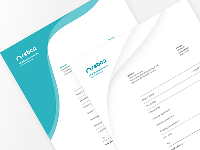 REBCA Branding – Headed Paper brand identity branding branding and identity headed paper letterhead minimal