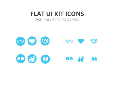 Flat UI KIT ICONS commitment education experience flat growth icons integrity relationship ui kit