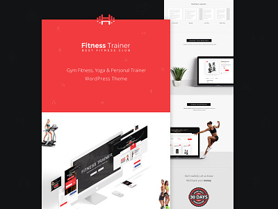 WP Theme Presentation Graphics | Fitness Trainer e plugins fitness graphic html mock up presentation showcase template trainer web wp