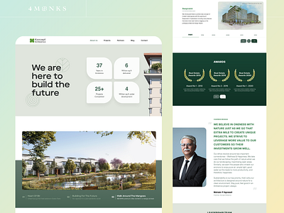 Koncept Ambience - Real Estate apartments clean cool corporate design features green interactive leaf mobile nature pastel property real estate responsive simple ui ux villa website
