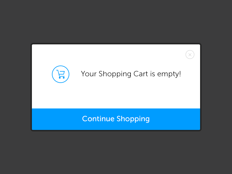 Empty Cart Modal by Antoun Aziz on Dribbble