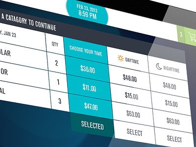 Kiosk (Time Blocks) commerce date kiosk prices time