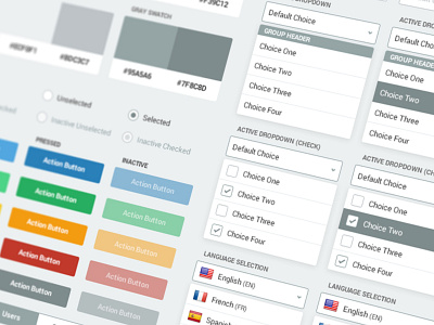 Style Sheet buttons components fields styles ui kit