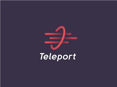 Teleport gradient logo portal teleport