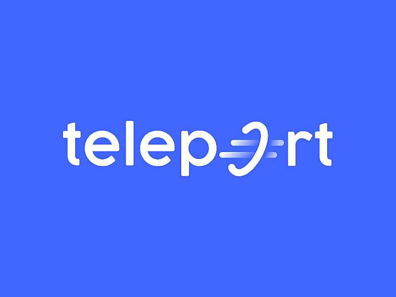 Teleport Logo Design animation brand identity design flat logo logo design logotype motion simple teleport wordmark