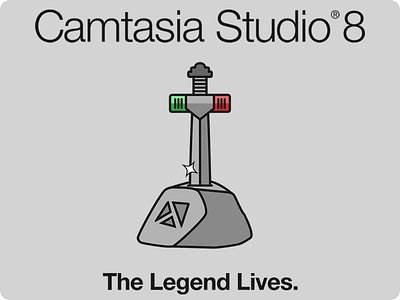 CS8 Release Shirt camtasia play head playhead shirt sword sword in stone