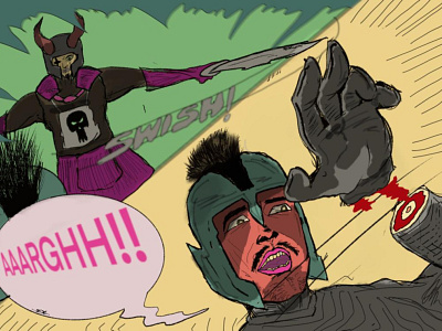 Two Samurai warriors fight to the d***th artist artwork design digitalart illustration nft ui