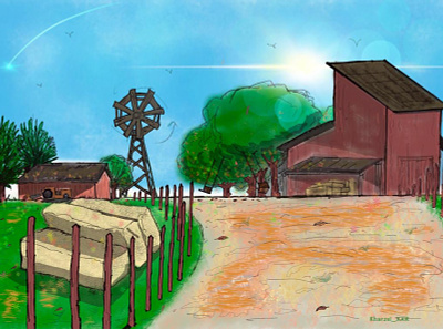 The Ranch artist artwork branding cityline design digitalart illustration logo nft ui
