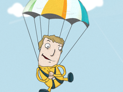 Sky Diver character illustration