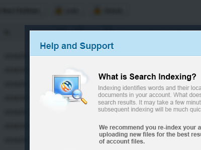Help FAW blue cloud file help index search support ui user interface